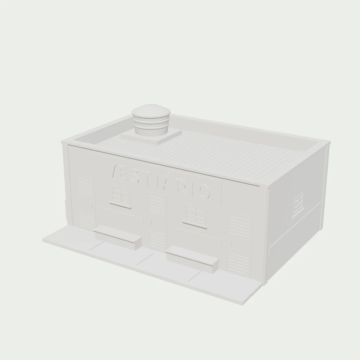 Vestiário simples na cor branco