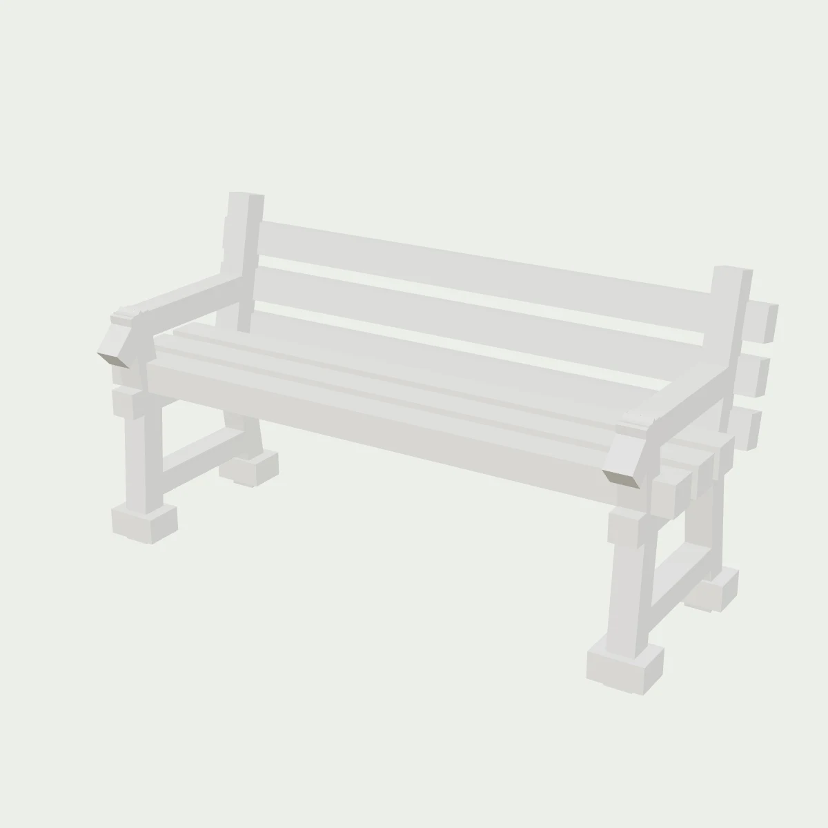 Bancos de estação para maquete, kit com 6 (HO, 1:64, 1:43) na cor branco