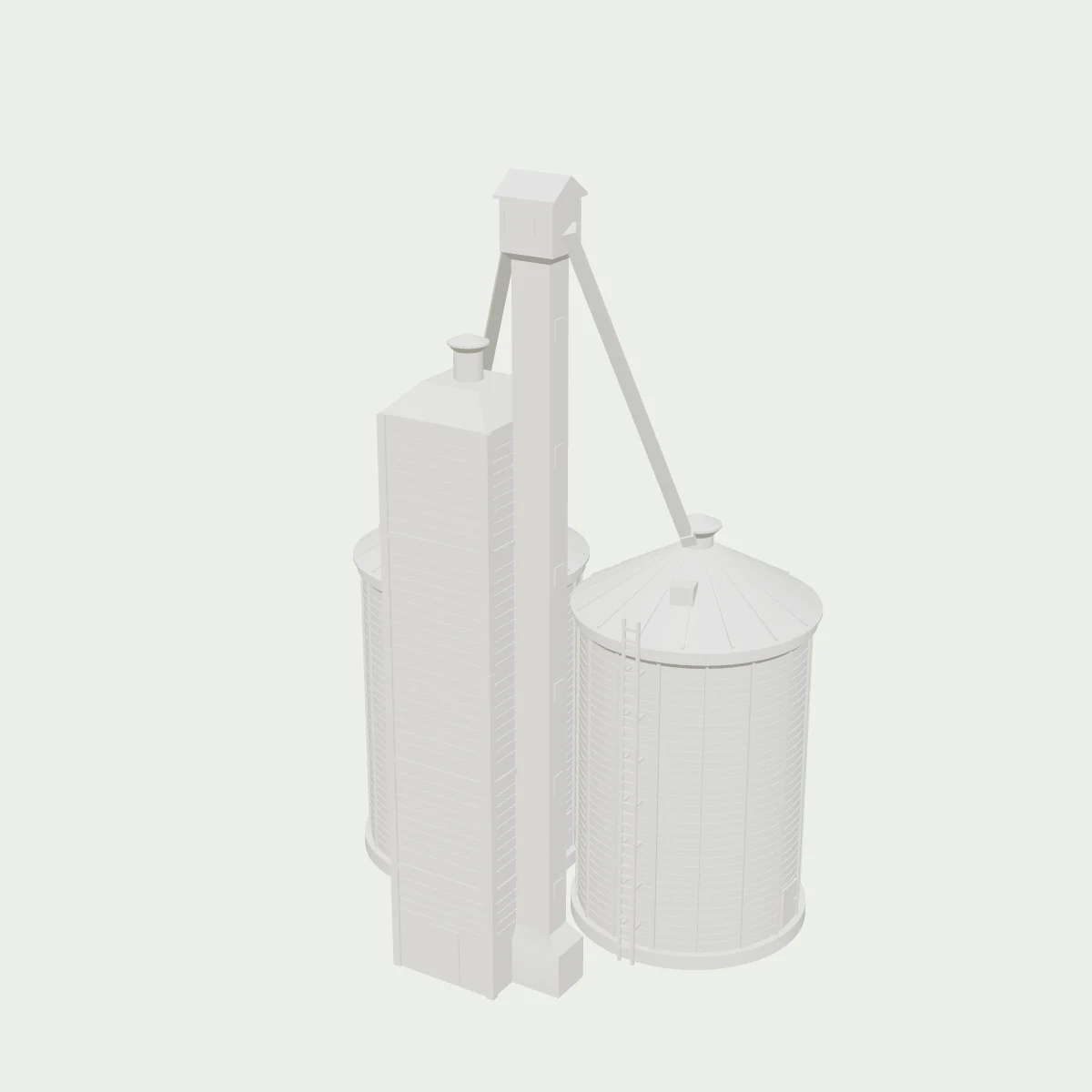 Silos metálicos com secador na cor branco