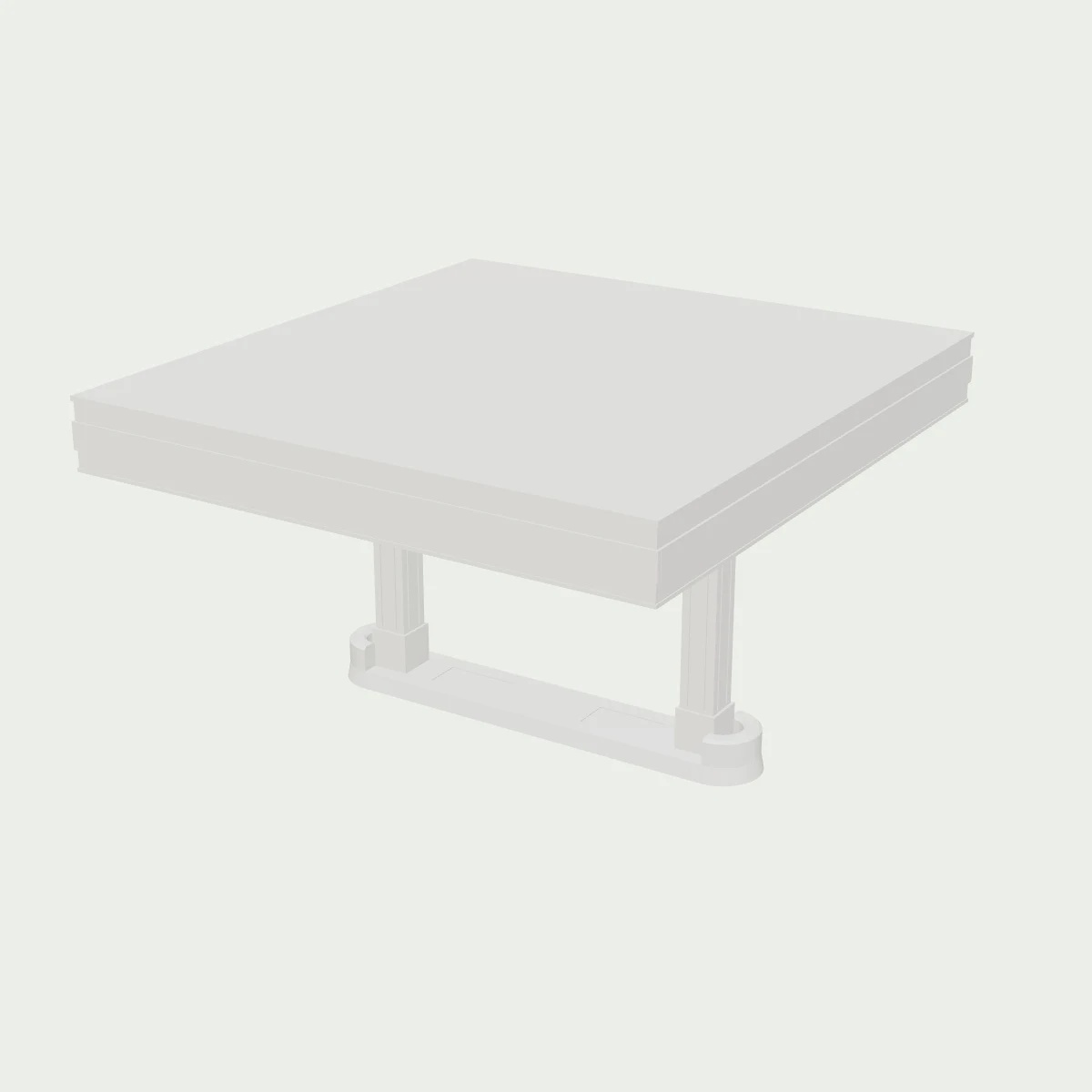 Cobertura moderna de posto (módulo) na cor branco