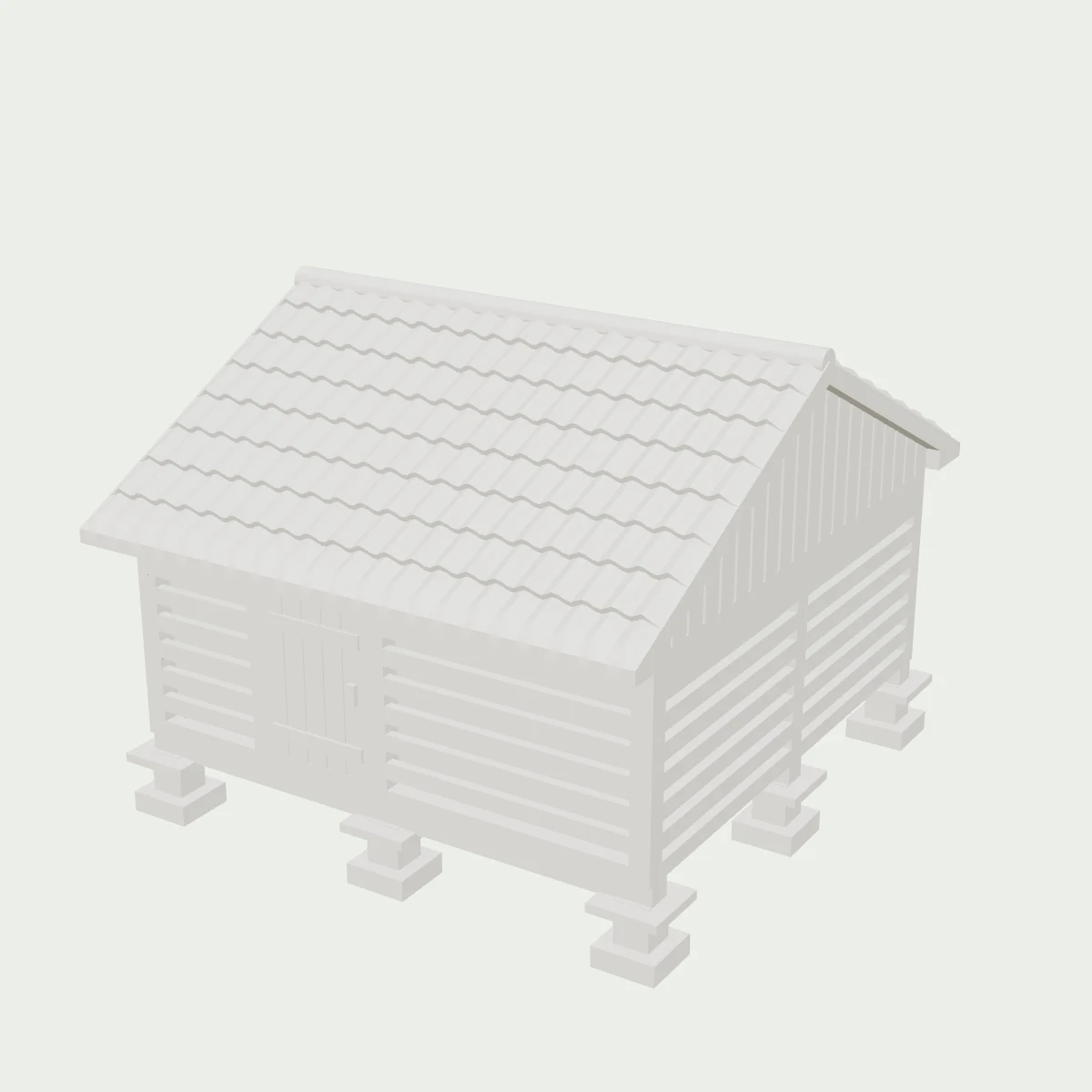 Paiol de milho na cor Branco (imagem gerada do modelo 3D)