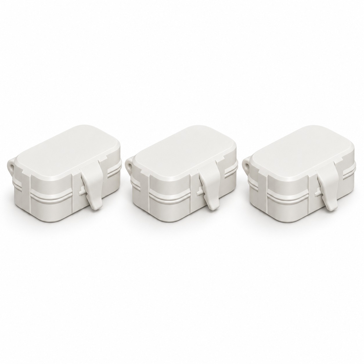 Kit com 3 capas articuladas para escova de dentes na cor Branco, foto principal (foto ilustrativa criada com IA)